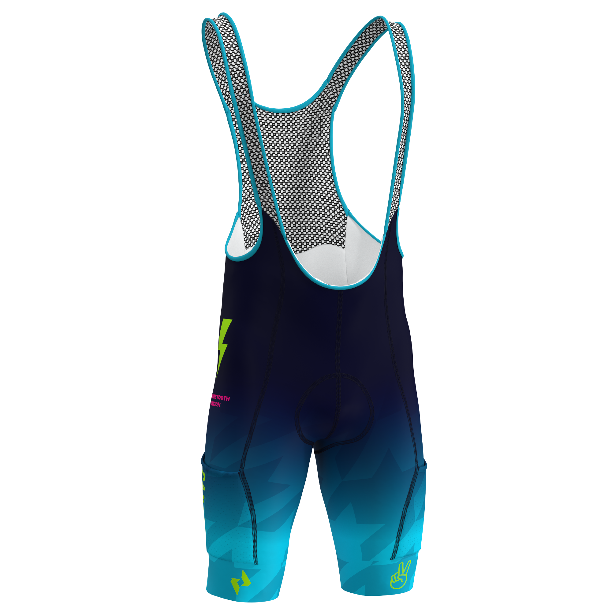 PANACHE NATION24 - Women's Cargo Pocket Bib Short - NEON BLUE