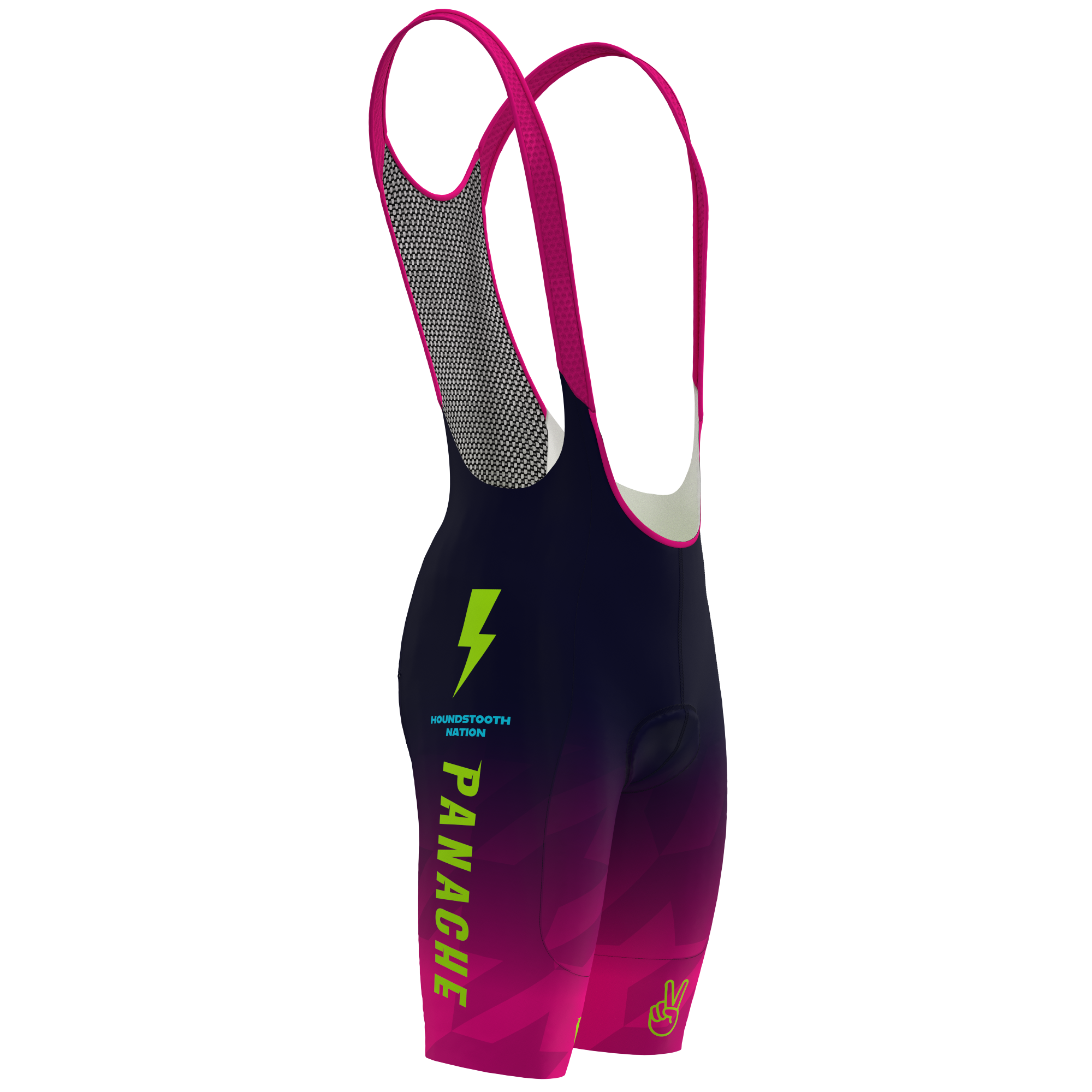 PANACHE NATION24 - Culote corto con tirantes WT2.0 para hombre NEON PINK